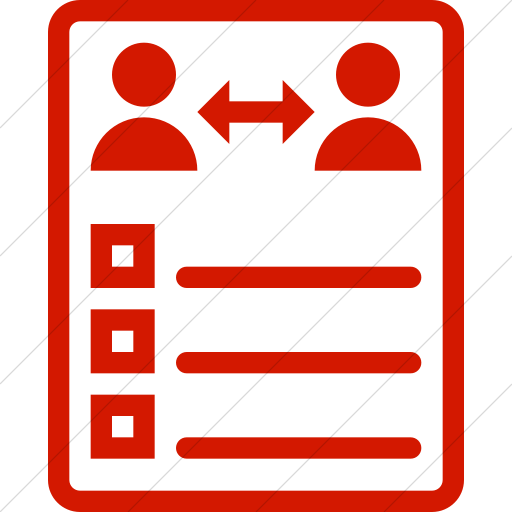 Simple Red Iconathon Peer Evaluation Icon