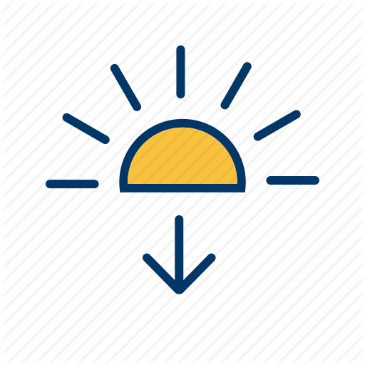 Evening, Sun Down, Sunset Icon