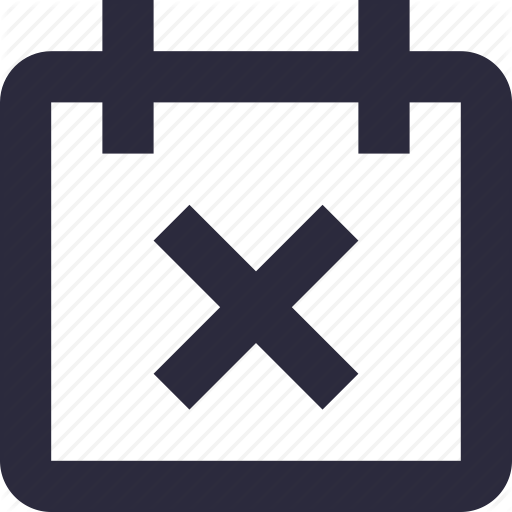 Calendar, Cancel Appointment, Cancel Event, Cancel Meeting, Date Icon