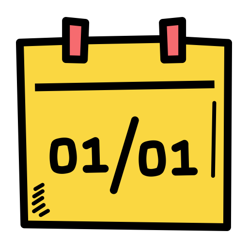 New Year, Month, Day, January, Calendar, Date, Event Icon