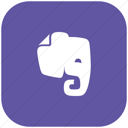 Flat Rounded Square White On Purple Foundation Social