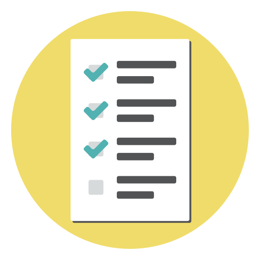 Document, Test, Report, Form, Checklist, Exam Icon