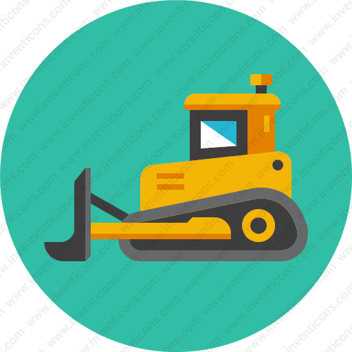 Download Bulldozer,excavator Icon Inventicons