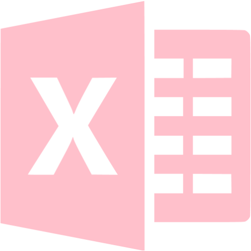 Pink Excel Icon