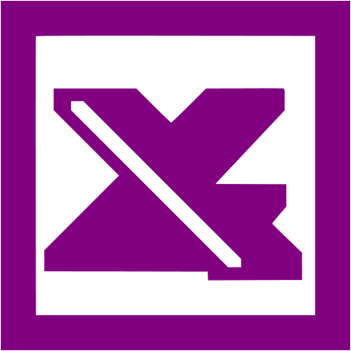 Purple Excel Icon