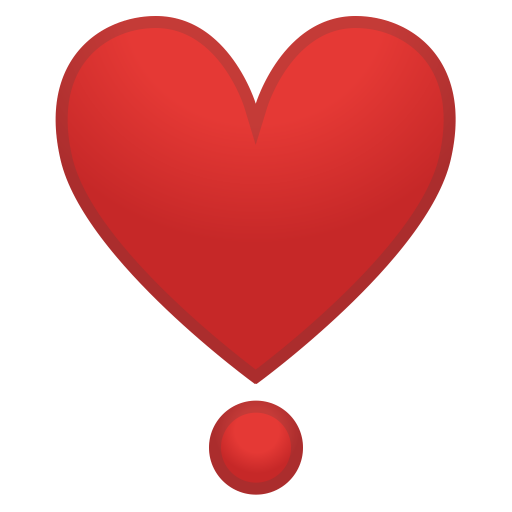 Heavy Heart Exclamation Icon Noto Emoji People Family Love