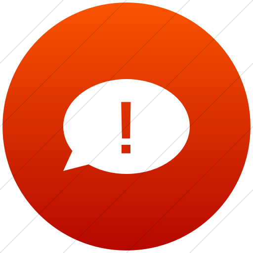 Flat Circle White On Red Gradient Raphael Bubble