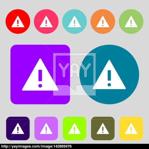 Attention Sign Icon Exclamation Mark Hazard Warning Symbol