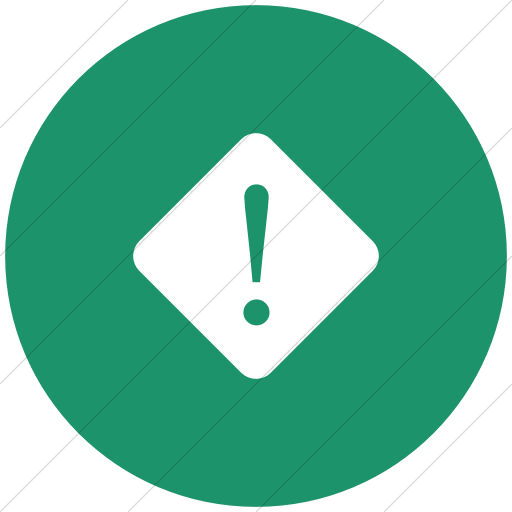 Flat Circle White On Aqua Raphael Exclamation Point Icon
