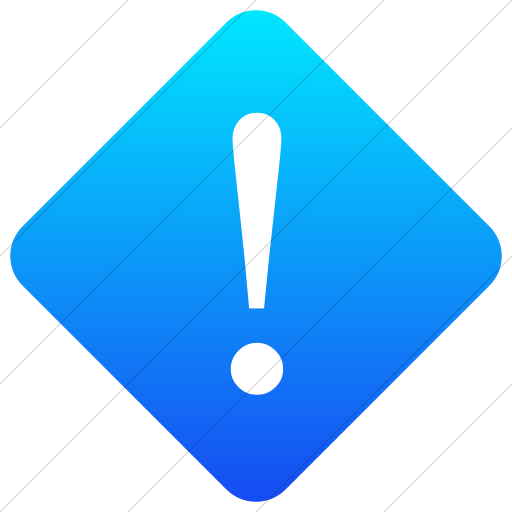 Simple Ios Blue Gradient Raphael Exclamation Point Icon