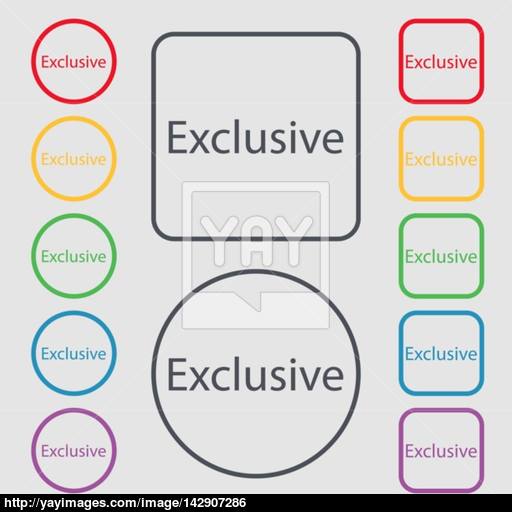Exclusive Sign Icon Special Offer Symbol Symbols On The Round