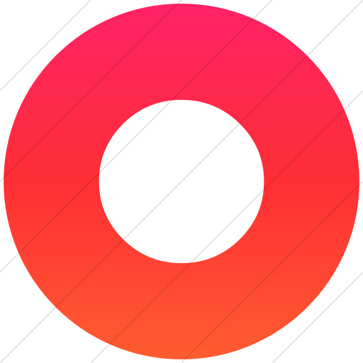 Flat Circle White On Ios Orange Gradient Classica