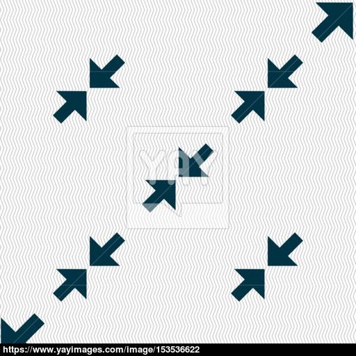 Exit Full Screen Icon Sign Seamless Pattern With Geometric