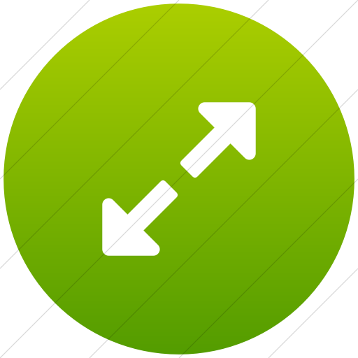 Flat Circle White On Green Gradient Bootstrap Font