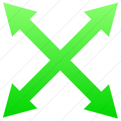 Simple Ios Neon Green Gradient Raphael Arrow Expand Icon
