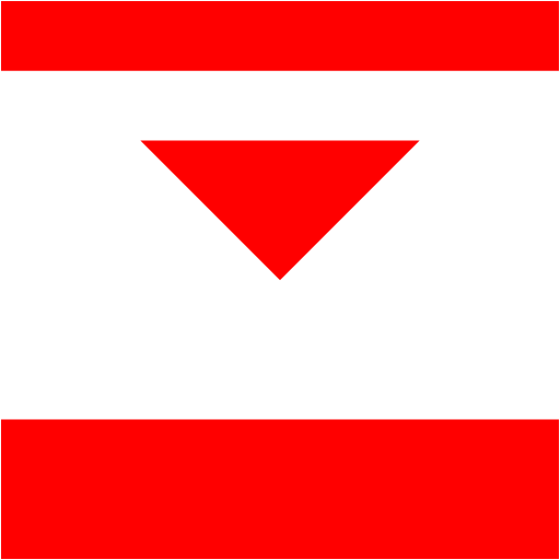 Red Expand Down Icon