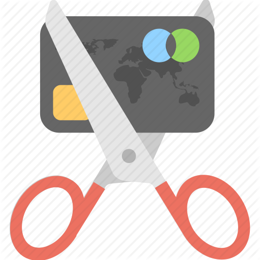 Card Declined, Card Expired, Credit Card, Cut, Scissor Icon