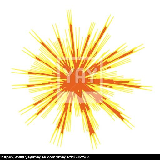Explode Flash, Cartoon Explosion, Star Burst Icon Vector