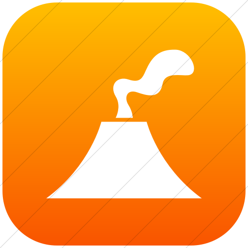 Flat Rounded Square White On Orange Gradient Ocha