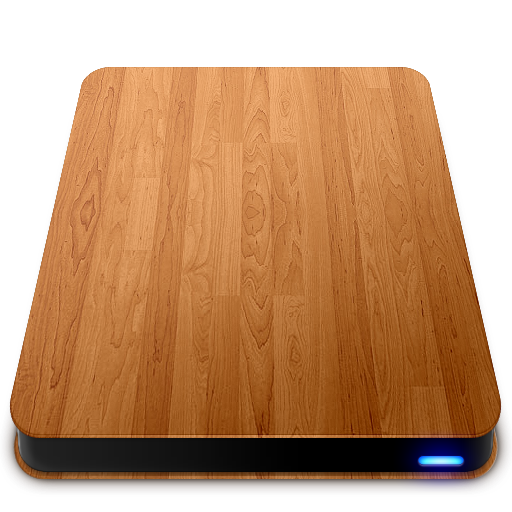 Drives, External, Slick, Wooden Icon