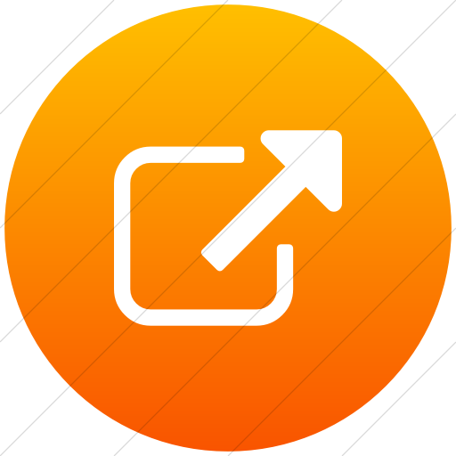 Flat Circle White On Orange Gradient Bootstrap Font