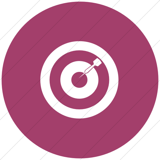 Flat Circle White On Pink Classica Bulls Eye Icon