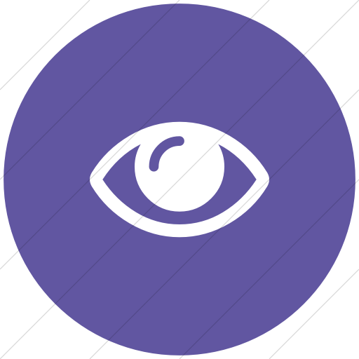 Flat Circle White On Purple Bootstrap Font Awesome Eye Icon