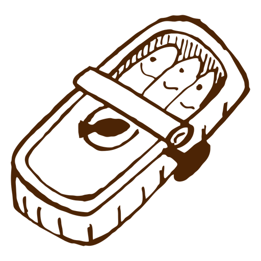 Camping Canned Sardines Hand Drawn Icon