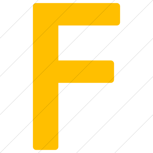 Simple Yellow Alphanumerics Uppercase Letter F Icon