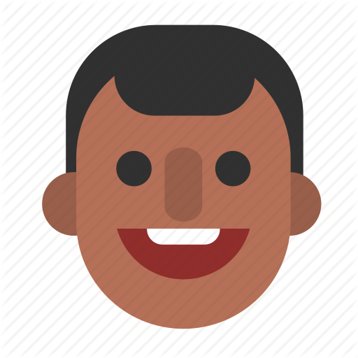 Black, Face, Guy, Happy, Head, Male, Man Icon