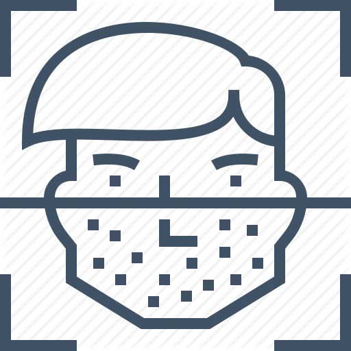 Face, Id, Protection, Scan, Security, Target, Unlock Icon