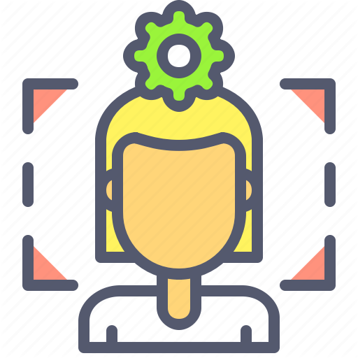 Face, Recognition, Scan, Settings, Target Icon
