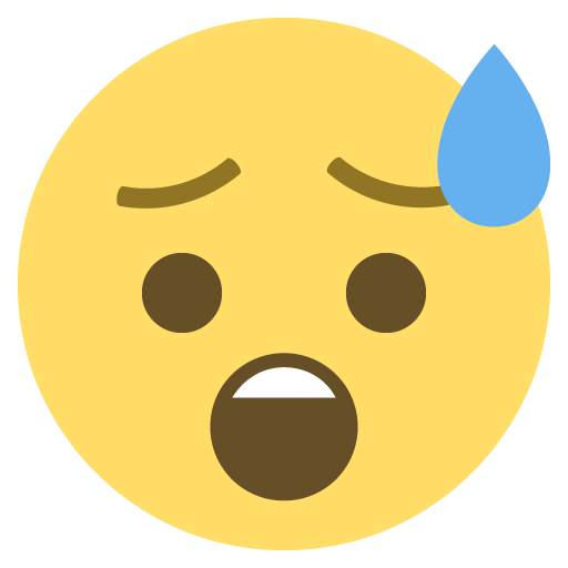 Face With Open Mouth And Cold Sweat Emoji Emoticon Vector Icon