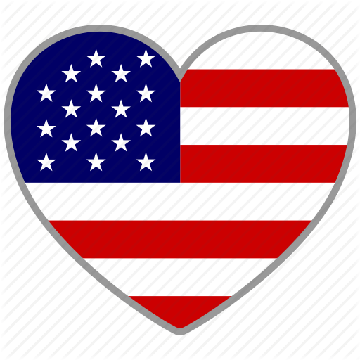 America, American, Flag Heart, Love, State, States, Usa Icon