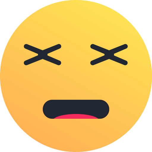 Reaction, Emoticon, Dead, Face, Tired, Emoji Icon