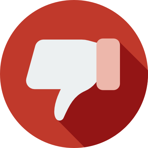 Flat Design Dislike Button Png Image