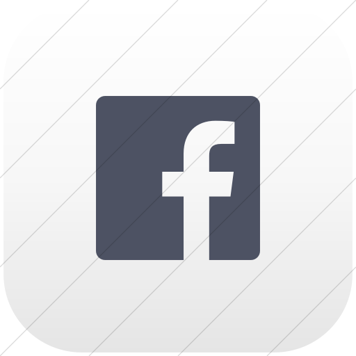 Flat Rounded Square Blue Gray On White Gradient