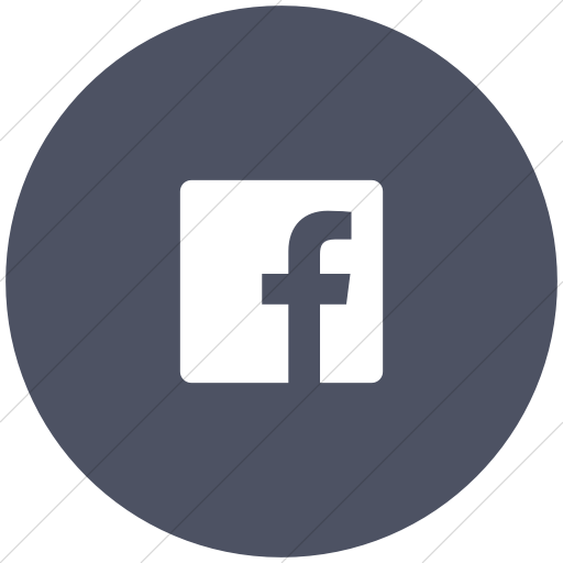 Flat Circle White On Blue Gray Foundation Social