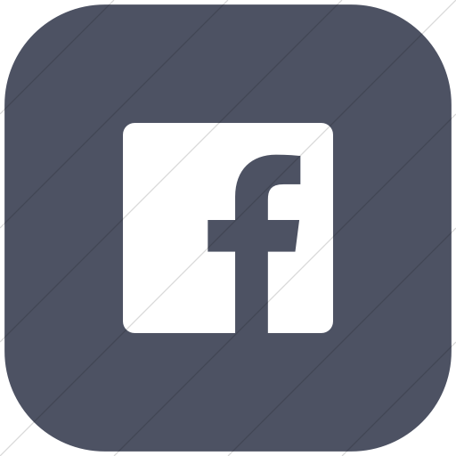 Flat Rounded Square White On Blue Gray Foundation