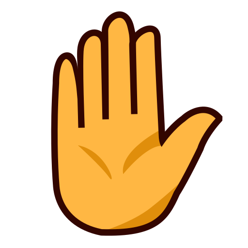 Raised Hand Emoji For Facebook, Email Sms Id