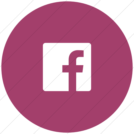 Flat Circle White On Pink Foundation Social Facebook Icon