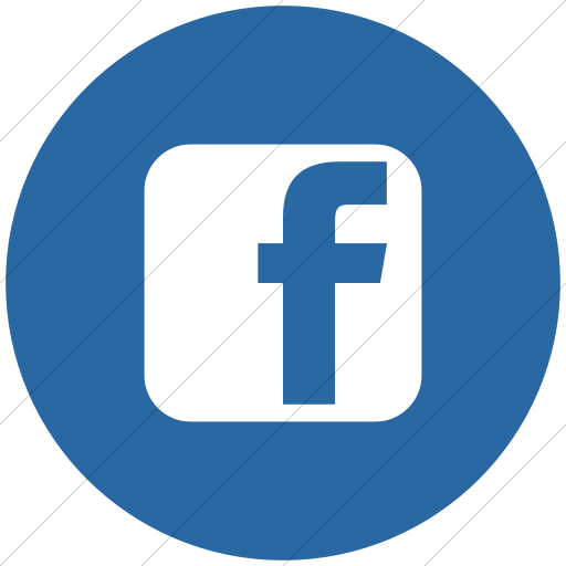 Flat Circle White On Blue Social Media Facebook Square Icon