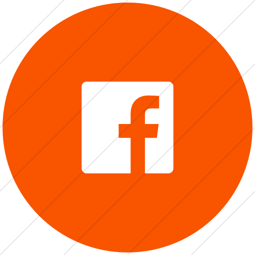 Flat Circle White On Orange Foundation Social