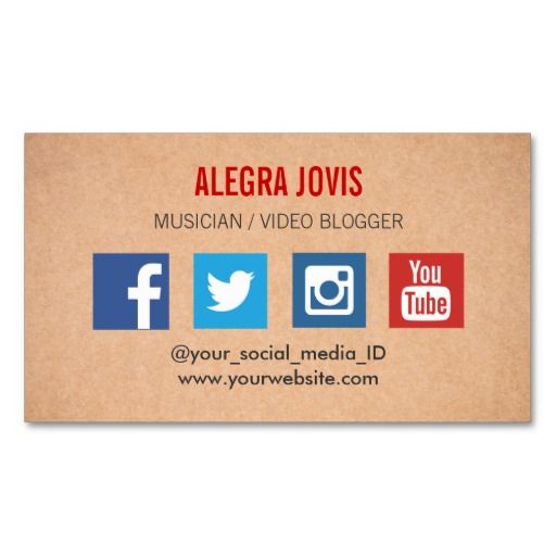 Facebook And Instagram For Business Card Logo