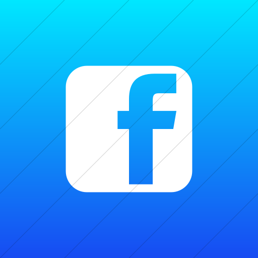 Flat Square White On Ios Blue Gradient Social Media