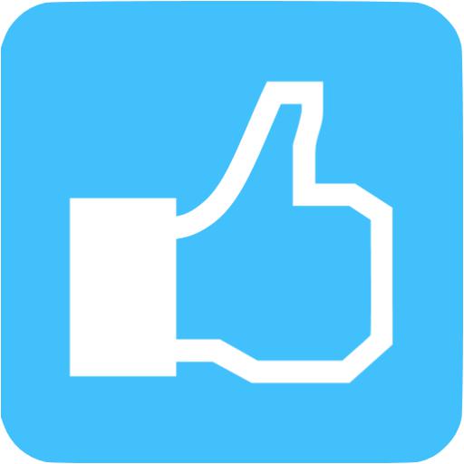 Caribbean Blue Facebook Like Icon