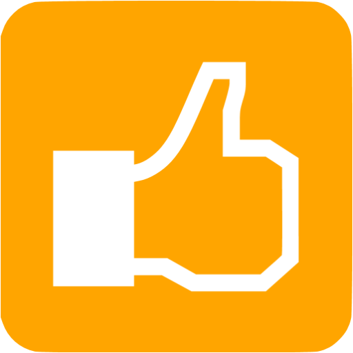 Orange Facebook Like Icon