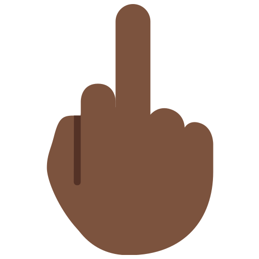 Middle Finger Emoji With Dark Skin Tone Meaning And Pictures