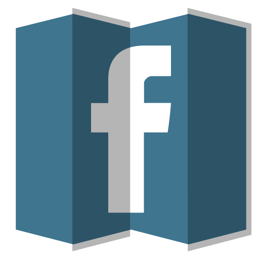 Facebook Icon Folded Social Media Iconset Designbolts