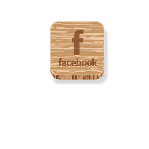 Facebook Wooden Square Icon